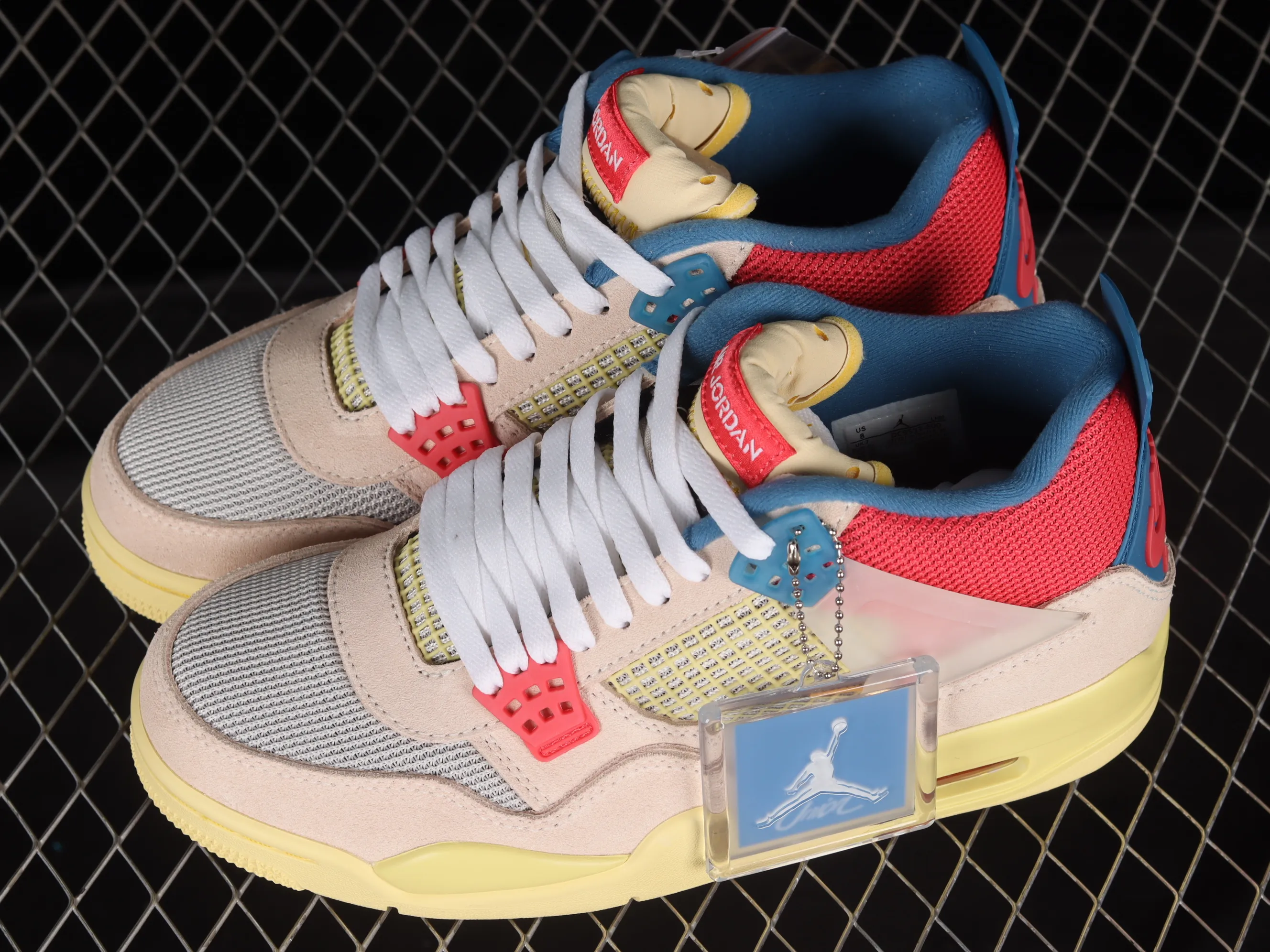 All categories Air Jordan Jordan series basketball shoes Air Jordan 4 OG version Union La x Air Jordan 4 Retro AJ4 Joe 4 Union Pink Blue Knights DC9533-800